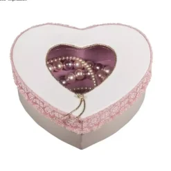 Caja Corazón con Ventana de Papel Maché Rayher