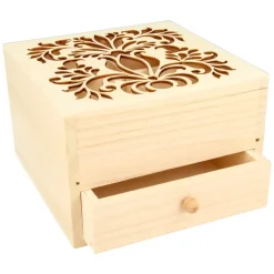 Caja costurero de madera con tapa calada Secret Garden