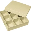 Caja cuadrada compartimentos de papel maché Rayher