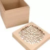 Caja Cuadrada de Madera con Filigrana Artemio