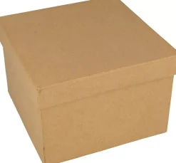 Caja Cuadrada De Papel Maché Artemio