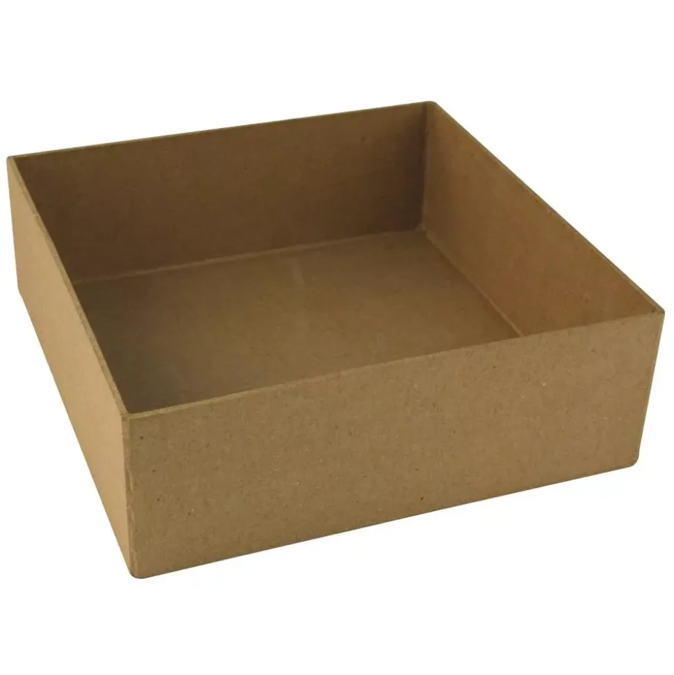 Caja cuadrada Love de papel maché Rayher