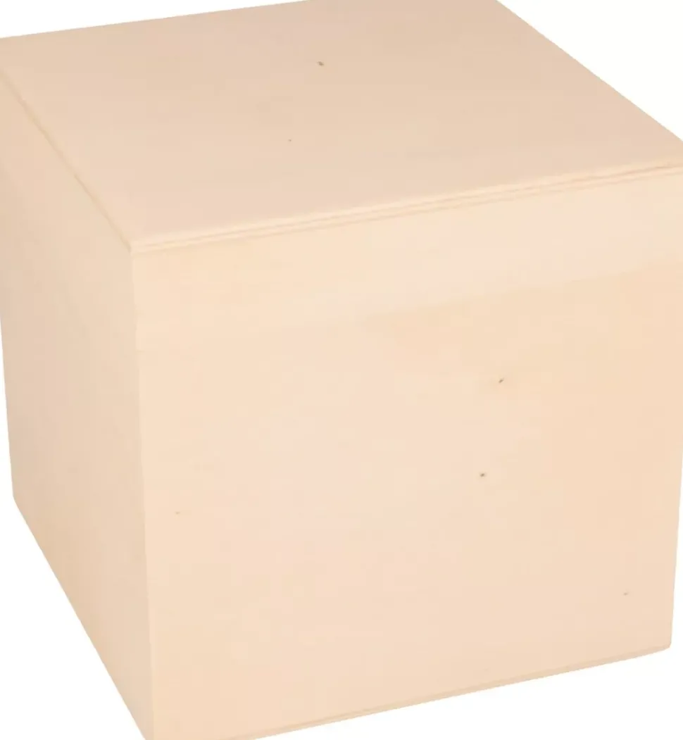 Caja cubo de madera Artemio