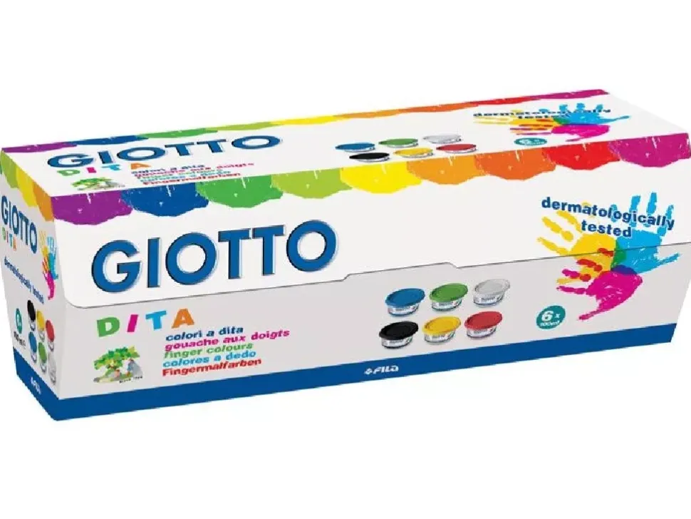 Caja de 6 Pintura de Dedos Giotto 100ml