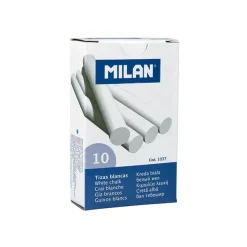 Caja de 10 tizas blancas Milan