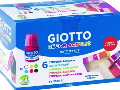 Caja de 6 Témperas Decor Acrylic Giotto 25ml