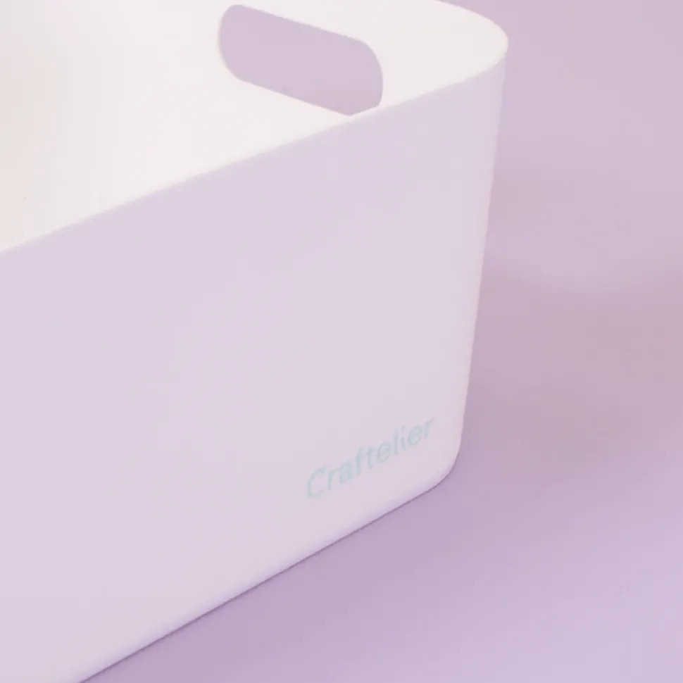 Caja de almacenamiento apilable con tapa Craftelier