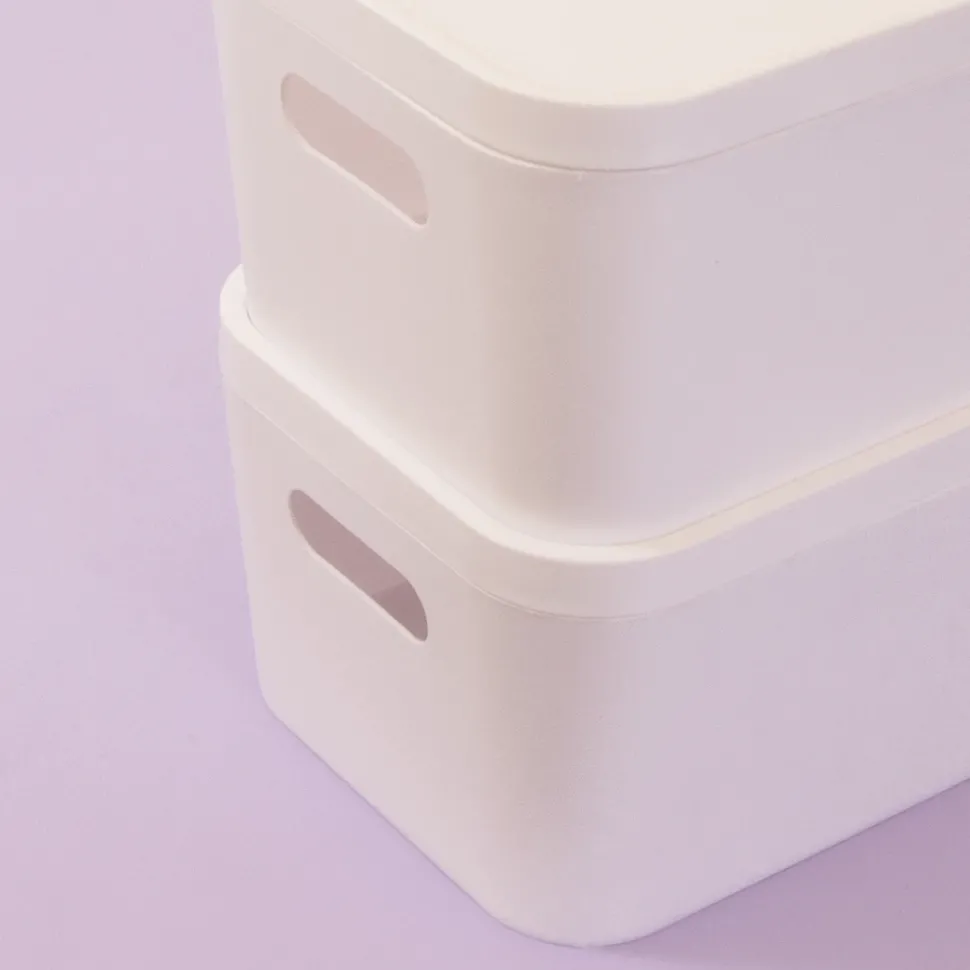 Caja de almacenamiento apilable con tapa Craftelier