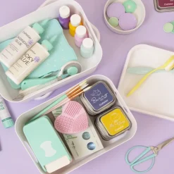 Caja de almacenamiento apilable con tapa Craftelier