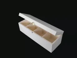 Caja de almacenamiento de cinturones y corbatas de madera