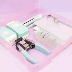 Caja de Almacenamiento Grande Rosa Craftelier