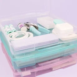 Caja de Almacenamiento Grande Rosa Craftelier