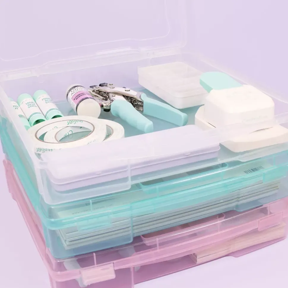 Caja de Almacenamiento Grande Rosa Craftelier