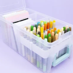 Caja de almacenamiento para tarjetas y rotuladores Craftelier