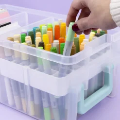 Caja de almacenamiento para tarjetas y rotuladores Craftelier