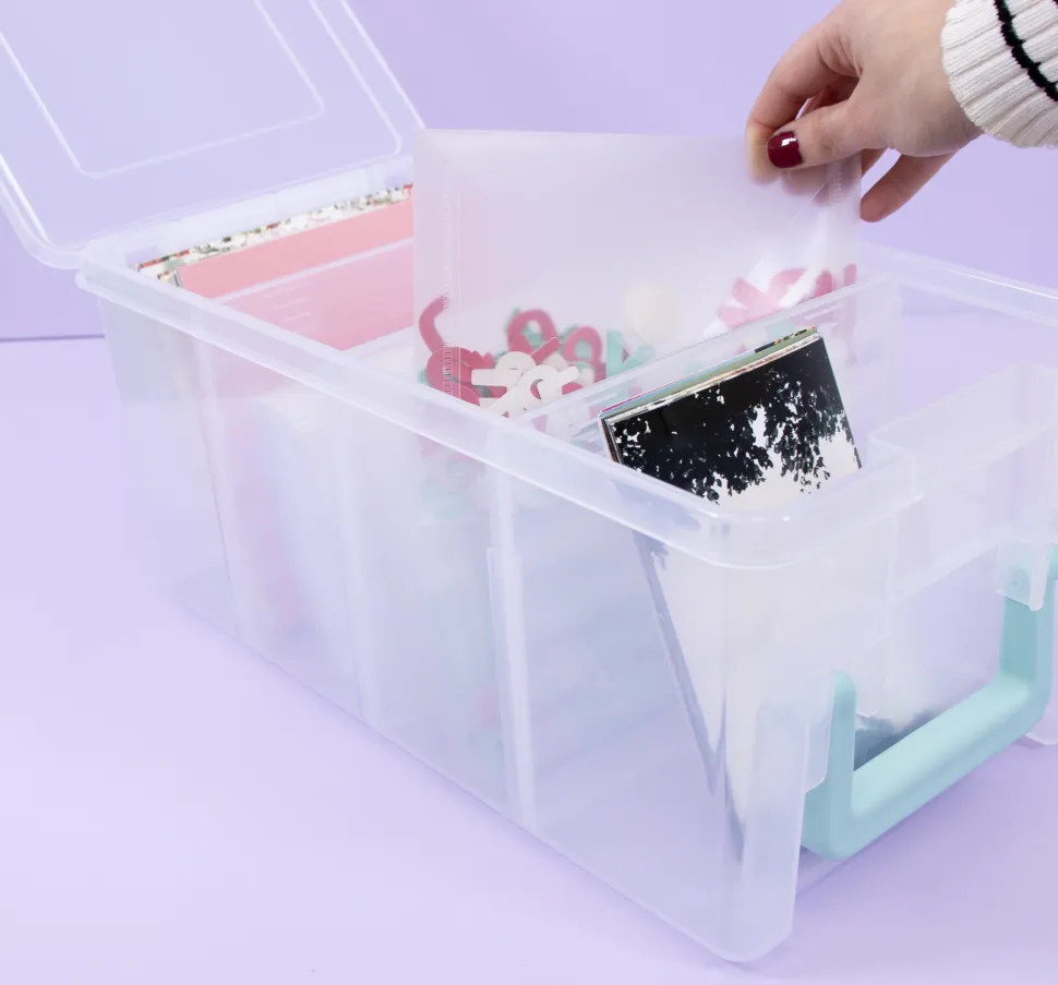 Caja de almacenamiento para tarjetas y rotuladores Craftelier