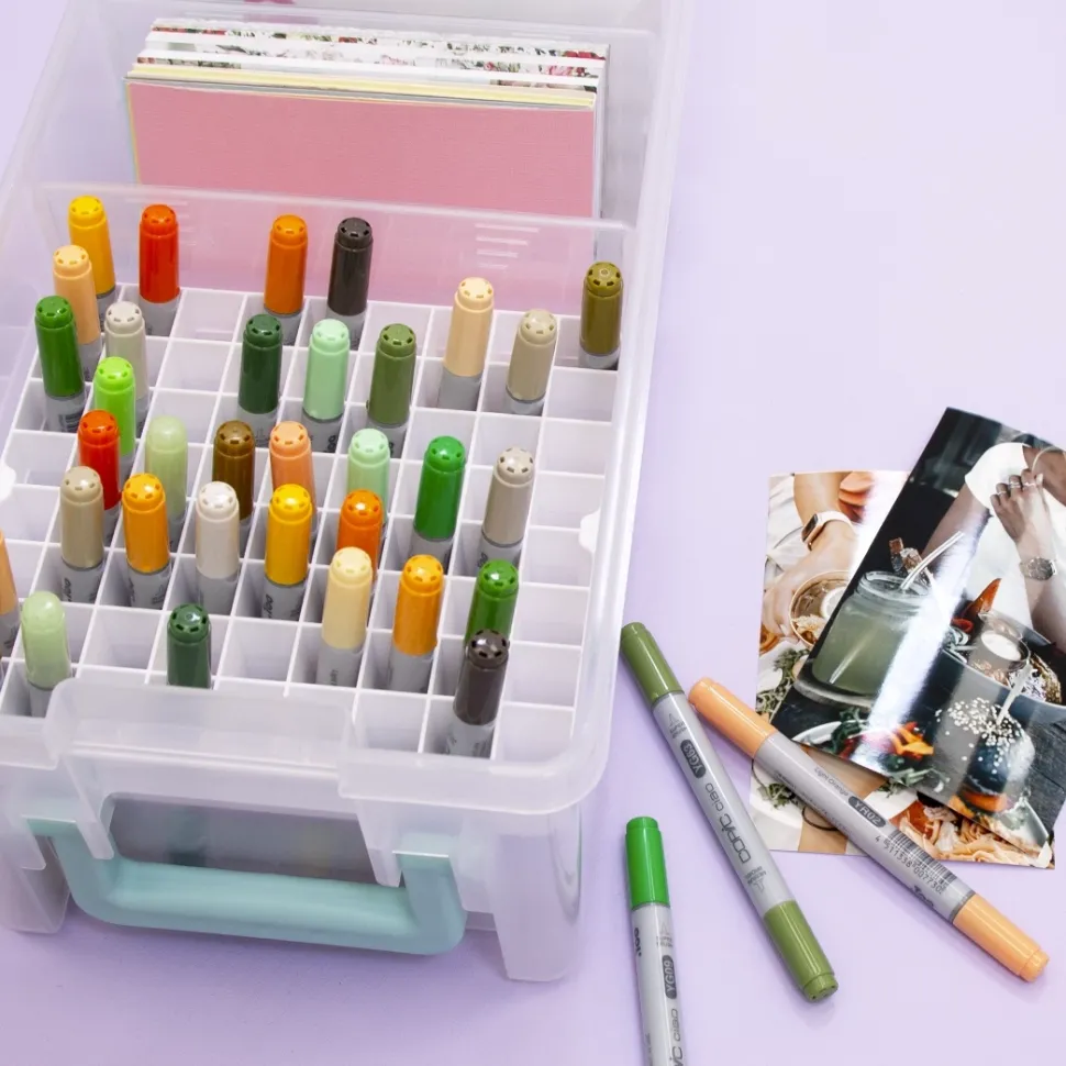 Caja de almacenamiento para tarjetas y rotuladores Craftelier