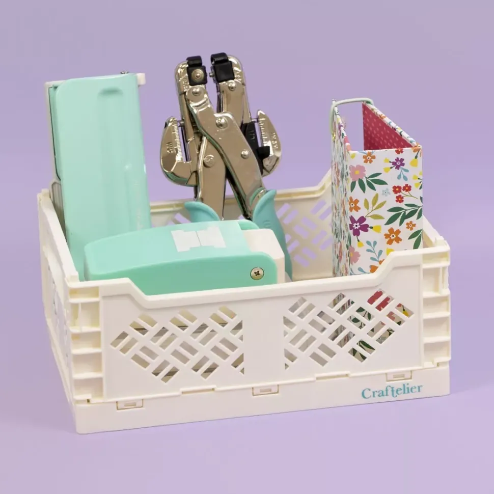 Caja de almacenamiento plegable Grande Blanca Craftelier