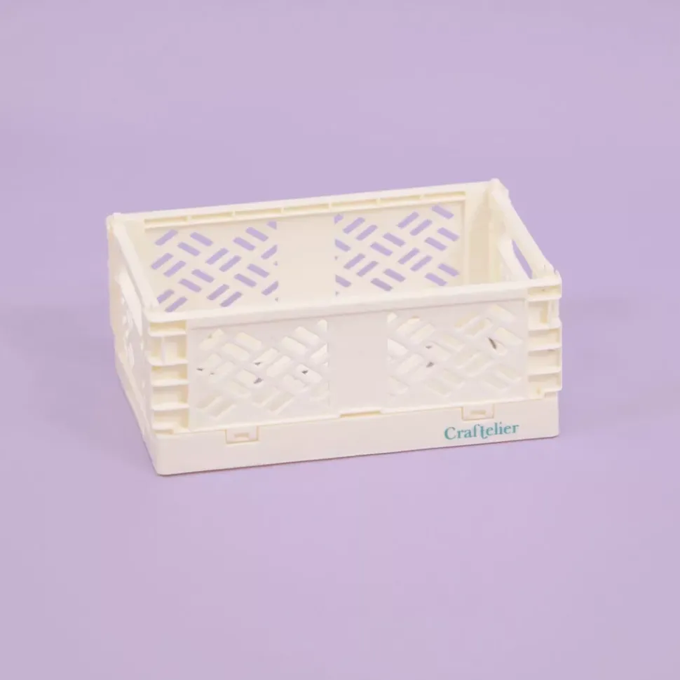 Caja de almacenamiento plegable Pequeña Blanca Craftelier
