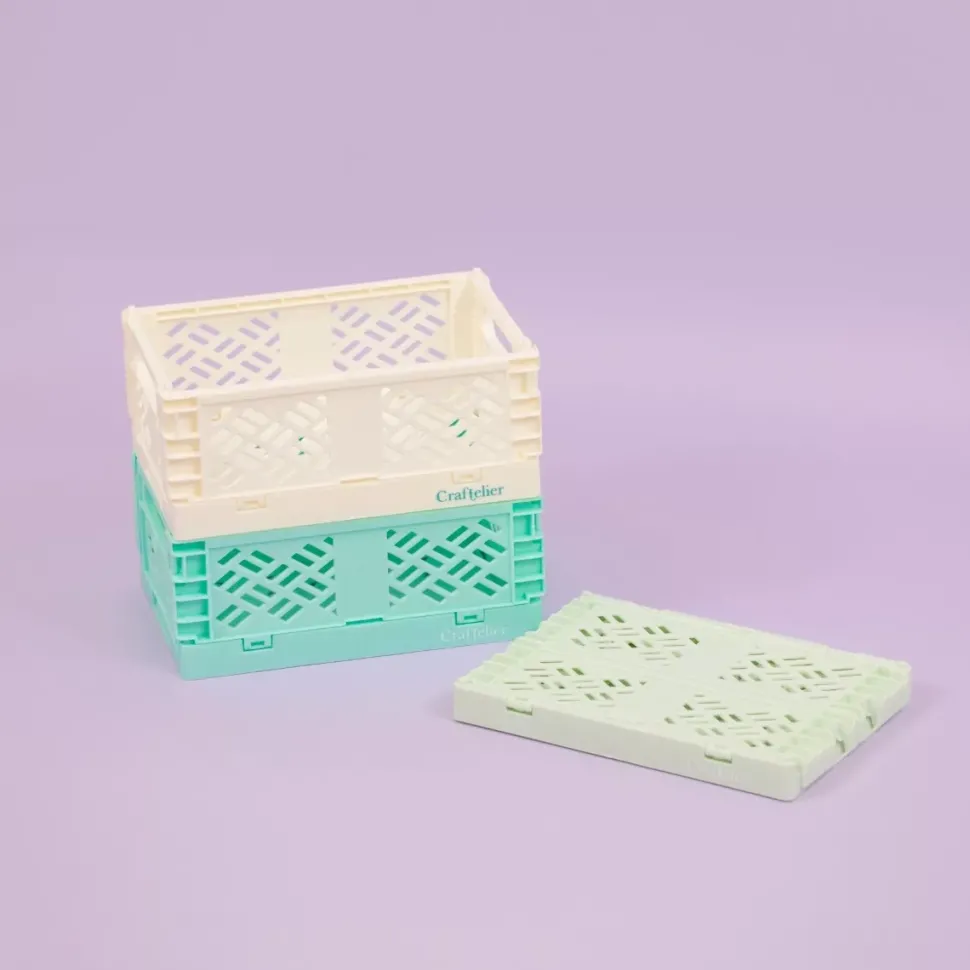 Caja de almacenamiento plegable Pequeña Blanca Craftelier