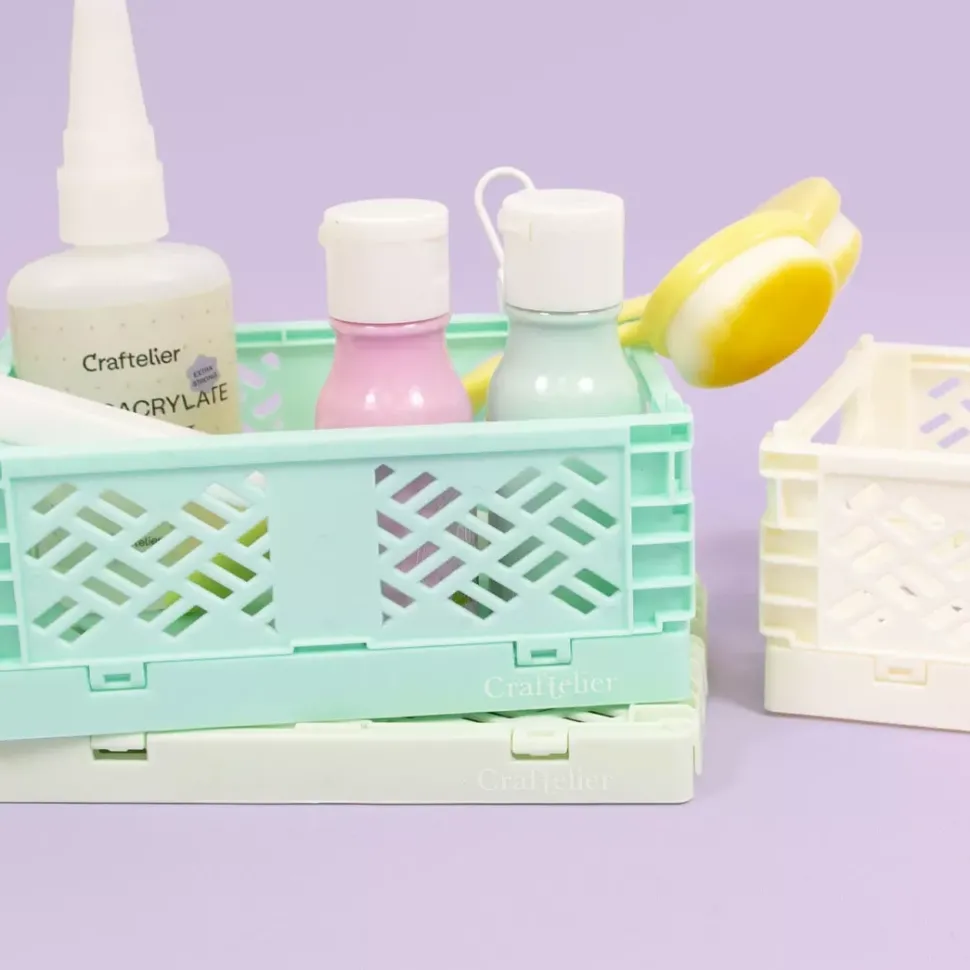 Caja de almacenamiento plegable Pequeña Blanca Craftelier