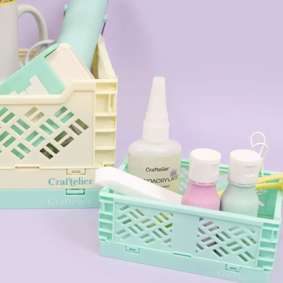 Caja de almacenamiento plegable Grande Mint Craftelier