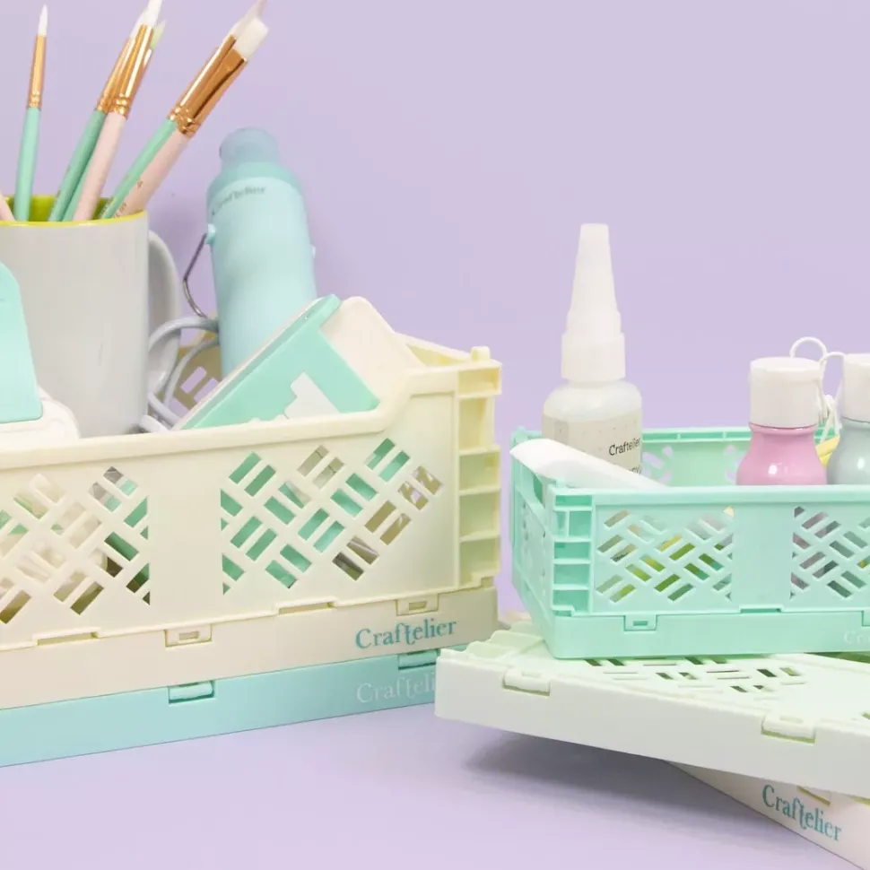 Caja de almacenamiento plegable Grande Mint Craftelier