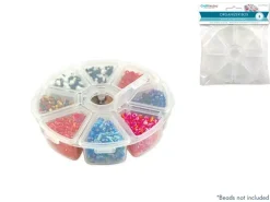 Caja de almacenamiento redonda con 8 compartimentos