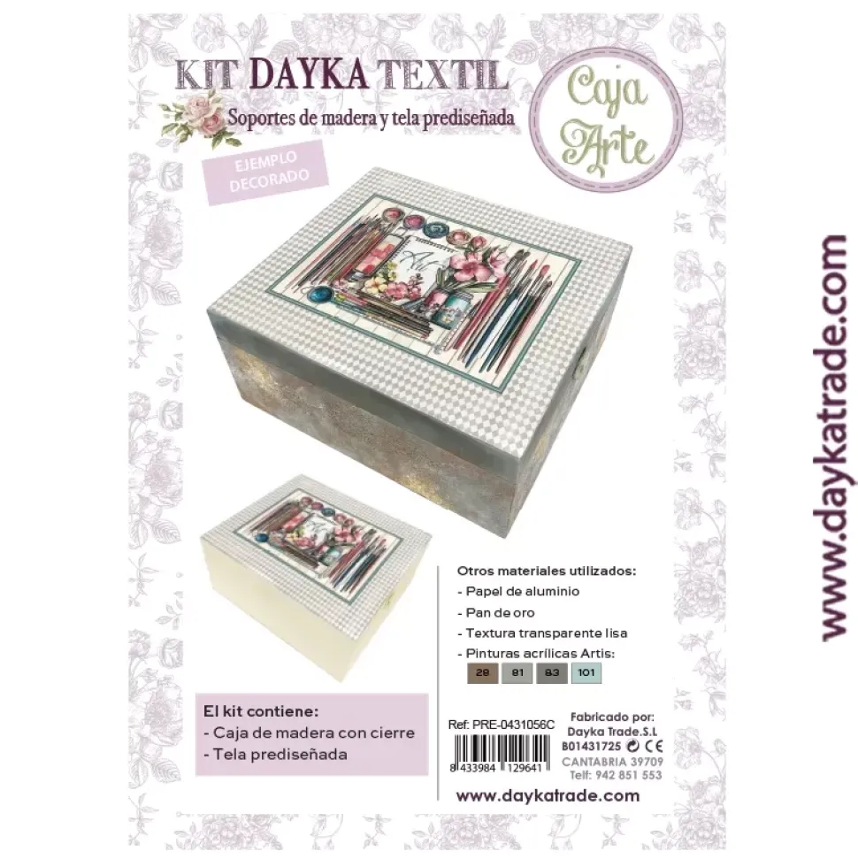 Caja de arte + Tela Prediseñada Dayka