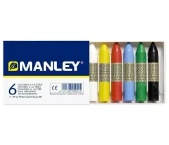 Caja de cartón de 6 ceras Manley