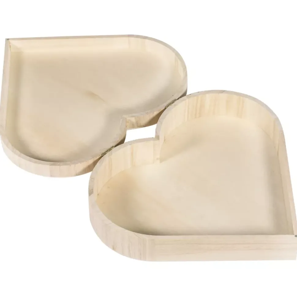 Caja de corazón en madera