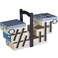 Caja de costura de madera