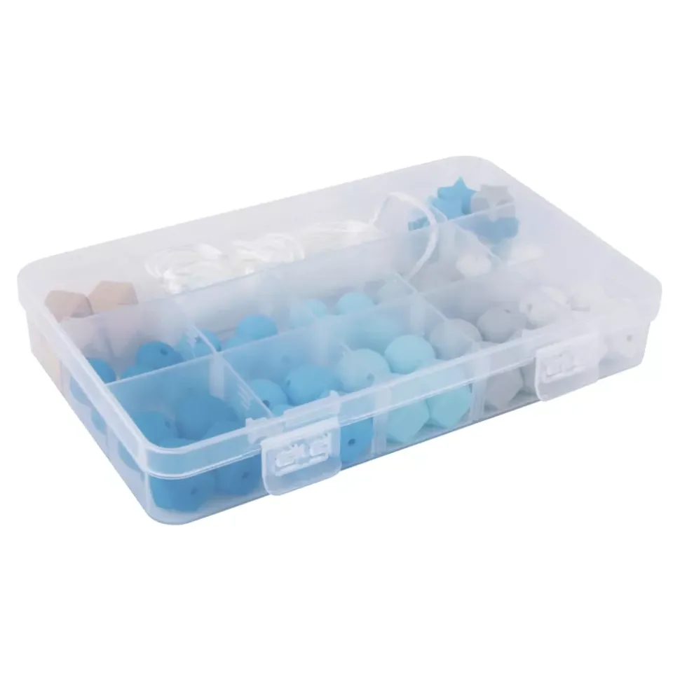 Caja de Cuentas de Silicona Azules Rayher
