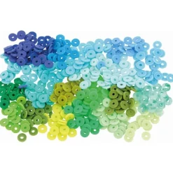 Caja de cuentas Heishi Azul y Verde Artemio 6mm