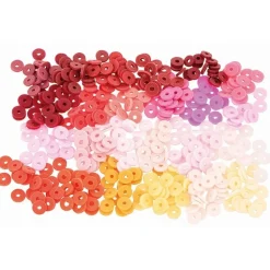 Caja de cuentas Heishi Rojo y Rosa Artemio 6mm