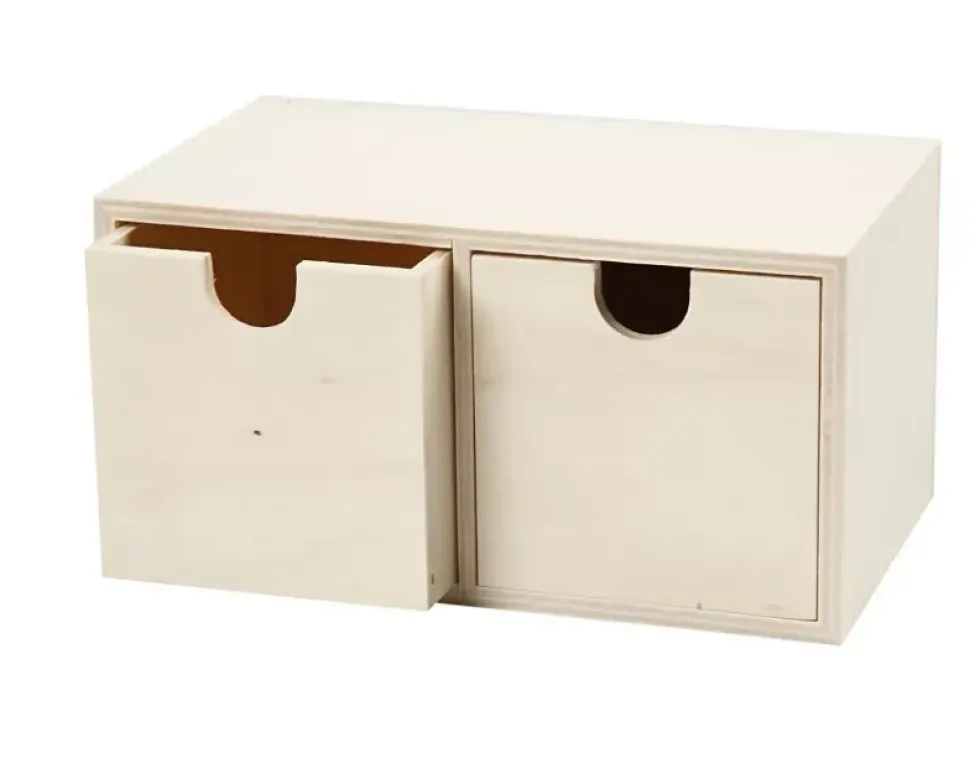 Caja de Madera 2 Cajones Creativ Company