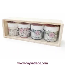 Caja de Madera 4 Pinturas Chalk Paint Dayka 100ml