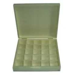 Caja de madera con 25 divisores