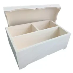 Caja de madera con 3 divisores tapa ondulada Artiwood