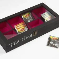 Caja de madera con tapa de vidrio Creativ Company