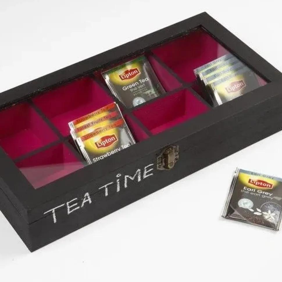 Caja de madera con tapa de vidrio Creativ Company