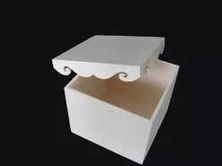Caja de madera con tapa decorada