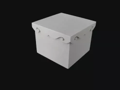 Caja de madera con tapa decorada