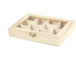 Caja de Madera con Tapa de Cristal Creativ Company