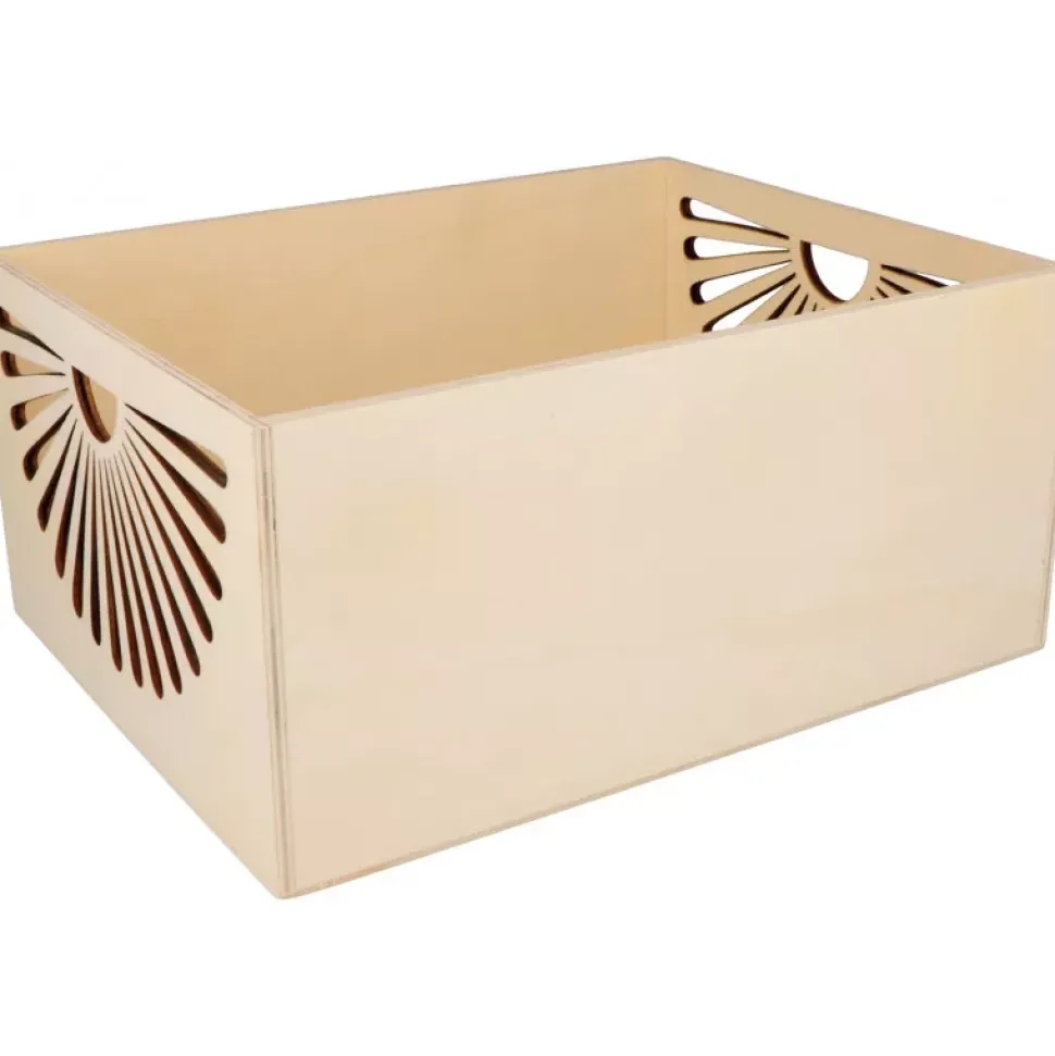 Caja de madera sin tapa Boho Artemio