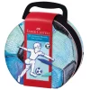 Caja de Metal 30 Rotuladores Maletín Fútbol Connector Faber-Castell