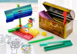 Caja de Metal 33 Rotuladores Cofre del Tesoro Connector Faber-Castell