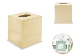 Caja de Pañuelos de Madera Cuadrada MultiCraft