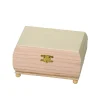 Caja joyero en madera con cierre dorado