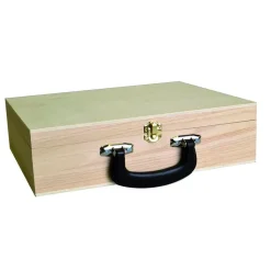 Caja maletín de madera